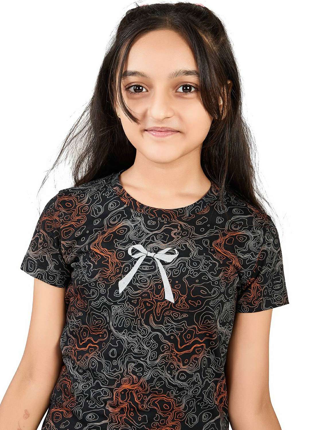 girls printed t-shirt & short co-ord set - 22241810 -  Standard Image - 4