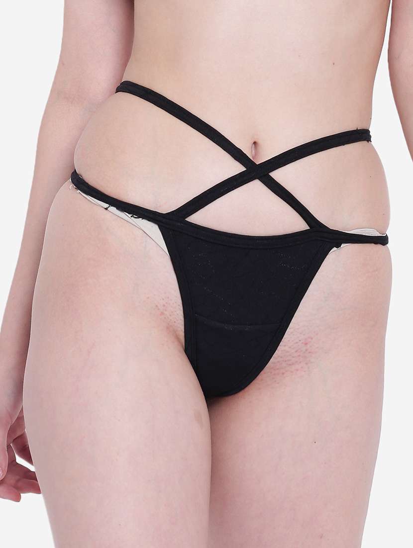 women solid low rise thongs  - 22242019 -  Standard Image - 1