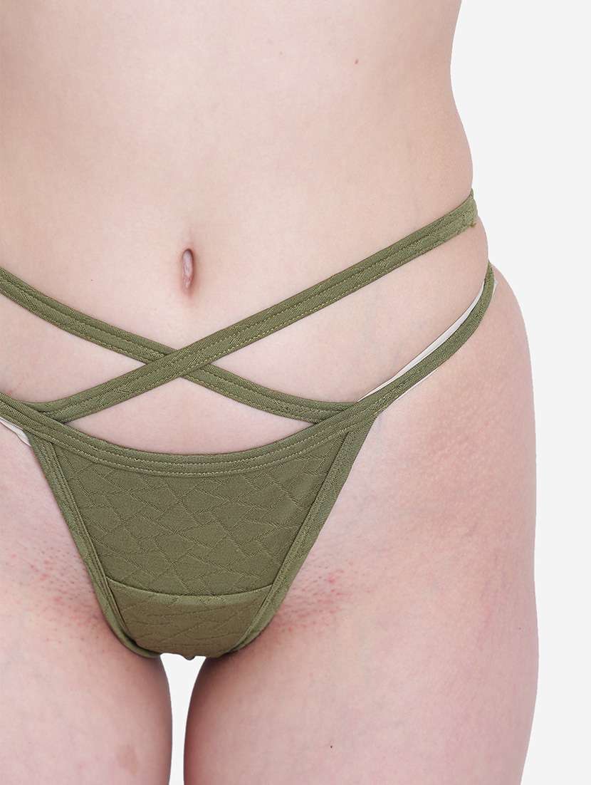 women solid low rise thongs  - 22242021 -  Standard Image - 4