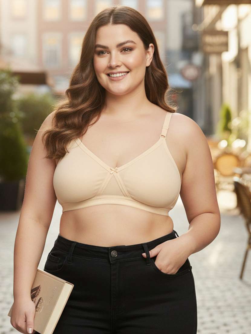 women plus size solid non padded minimizer bra - 22242034 -  Standard Image - 1