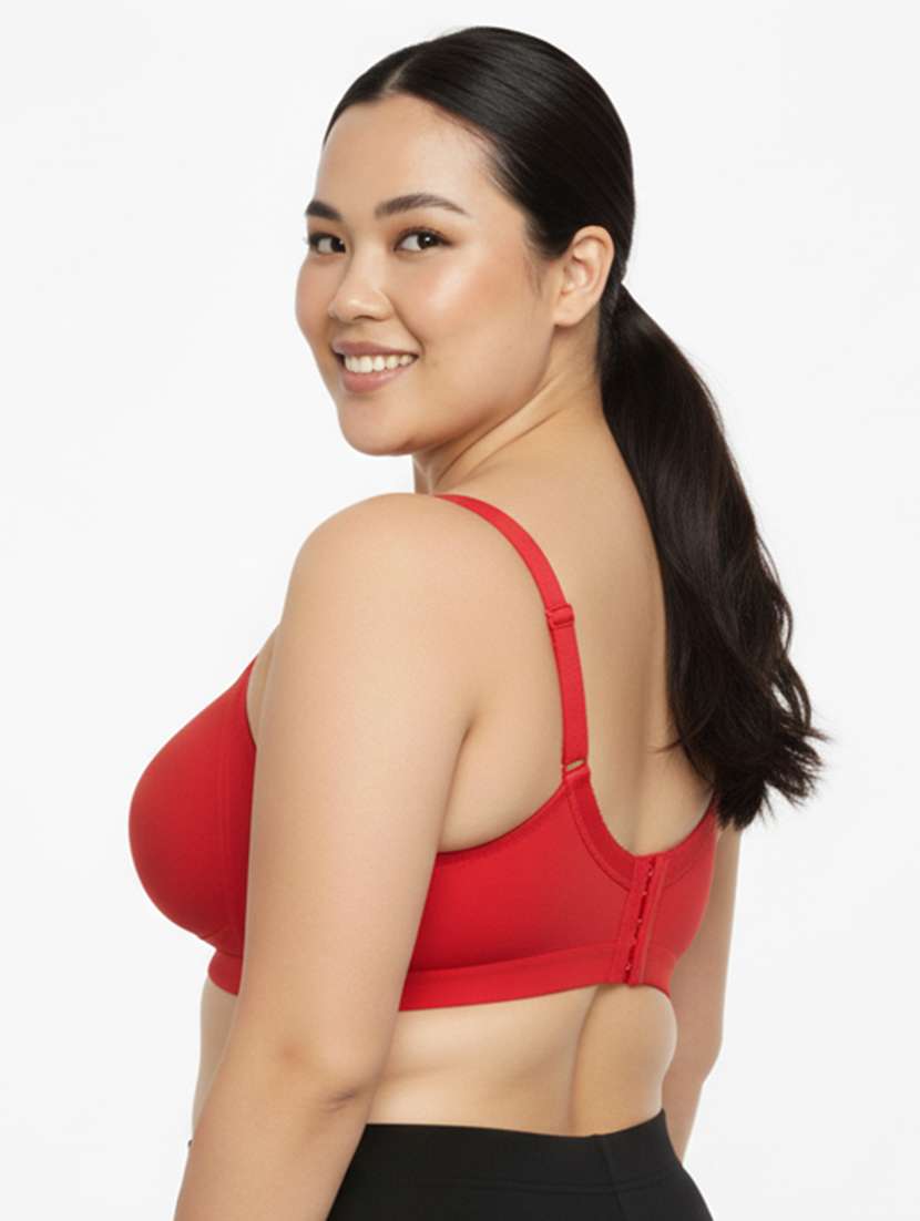 women plus size solid non padded minimizer bra - 22242035 -  Standard Image - 4