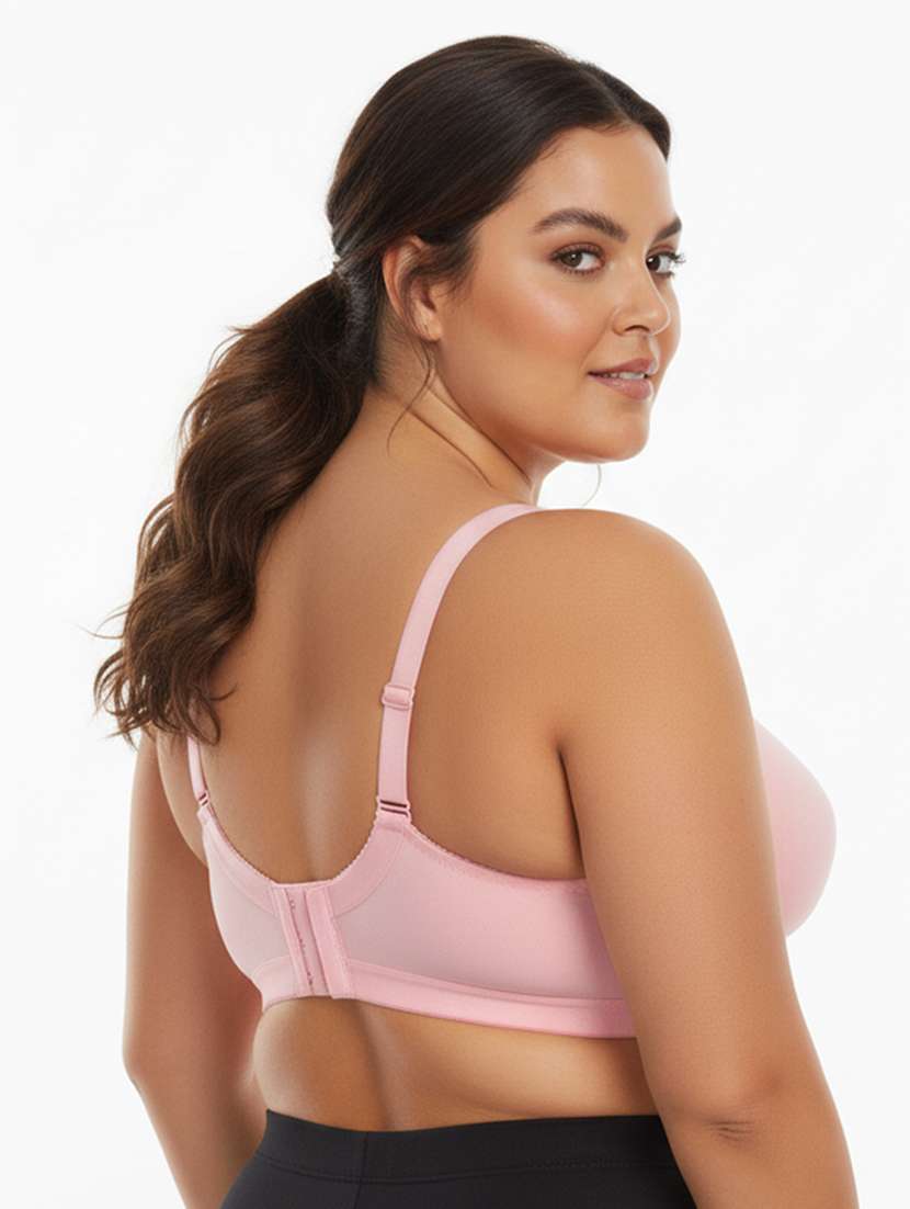 women plus size solid non padded minimizer bra - 22242036 -  Standard Image - 4