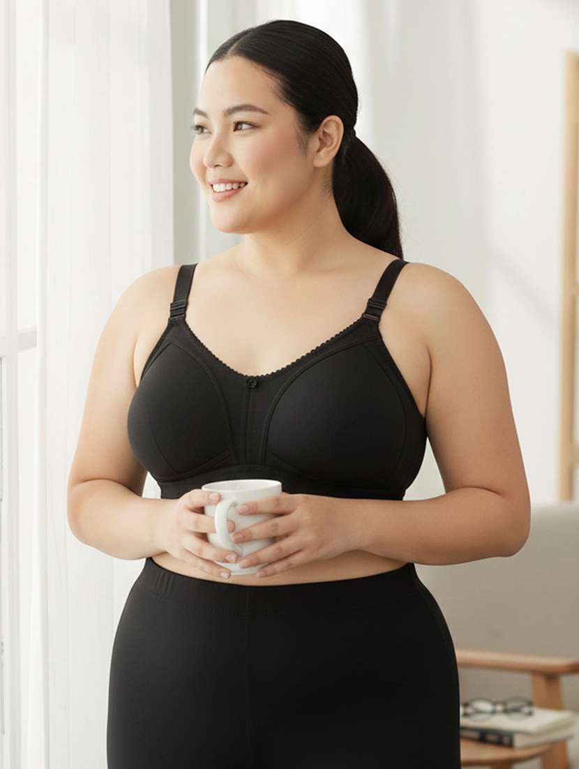 women plus size solid non padded minimizer bra - 22242038 -  Standard Image - 1