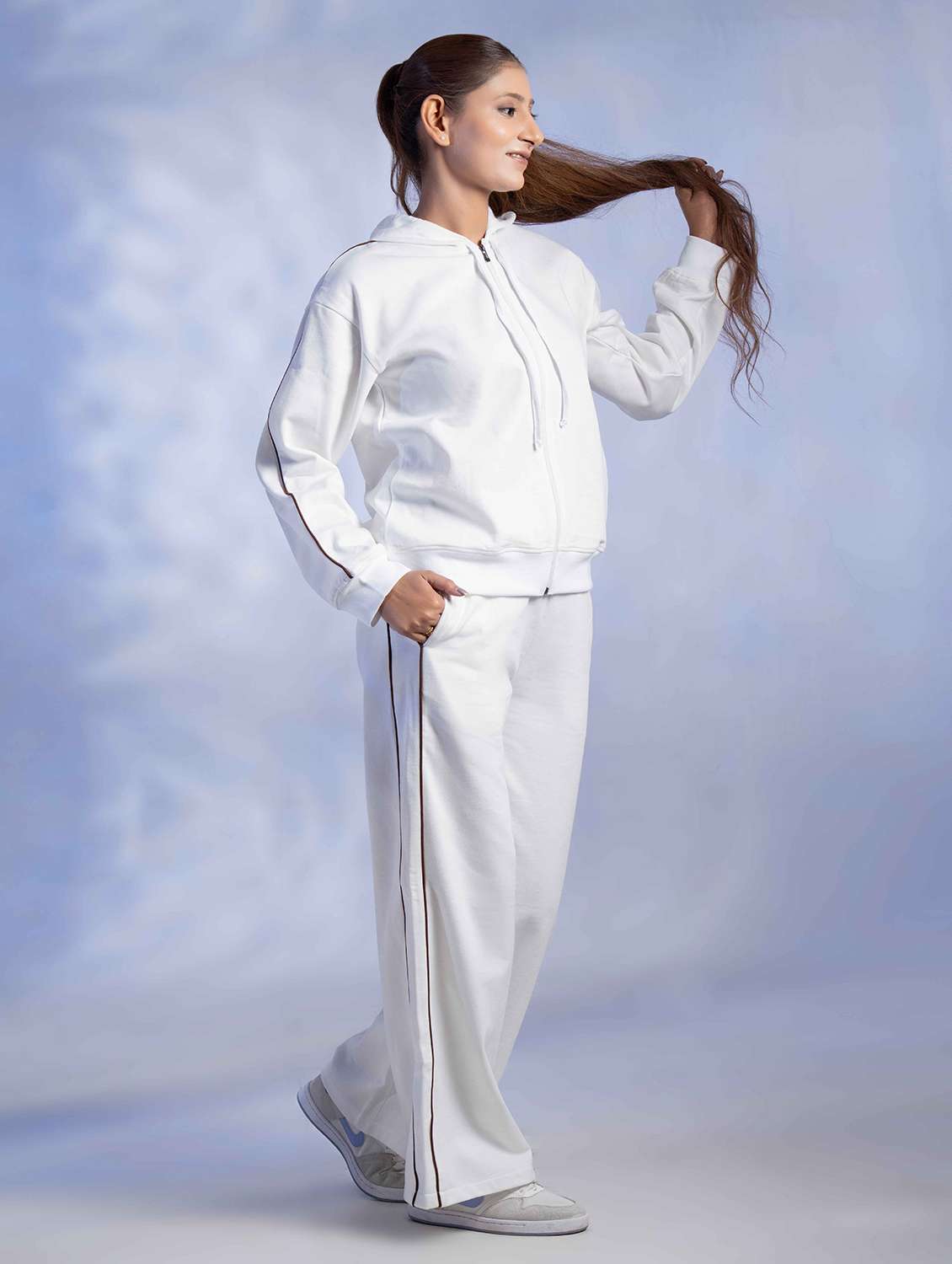 women solid long sleeve winter wear co-ord set - 22242065 -  Standard Image - 1