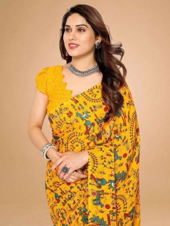 women pack of 2 printed combo saree with blouse - 22243493 -  Standard Image - 4