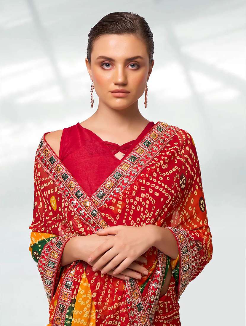 women printed casual wear saree - 22243494 -  Standard Image - 1