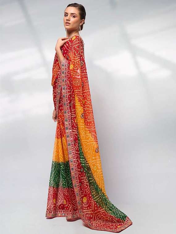 women printed casual wear saree - 22243494 -  Standard Image - 4