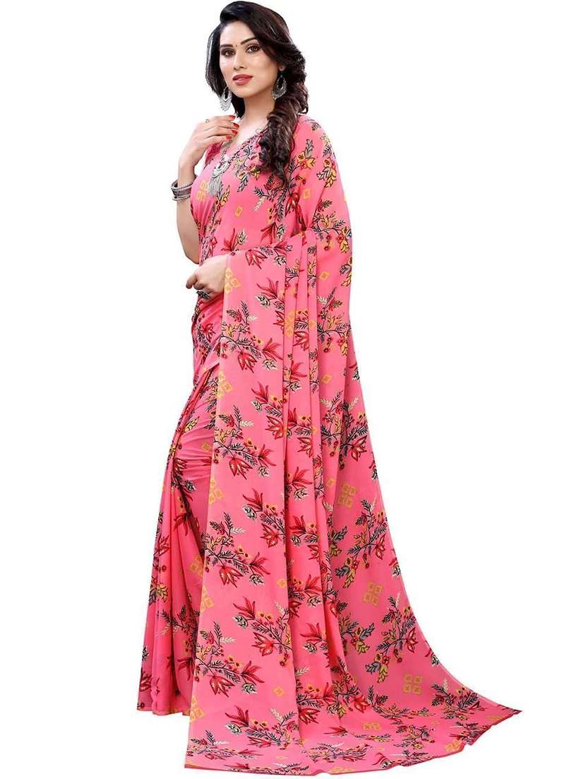 women floral printed saree with blouse - 22243496 -  Standard Image - 1
