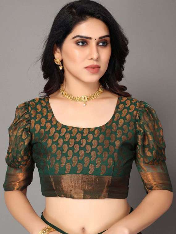 women floral printed saree with blouse - 22243512 -  Standard Image - 4