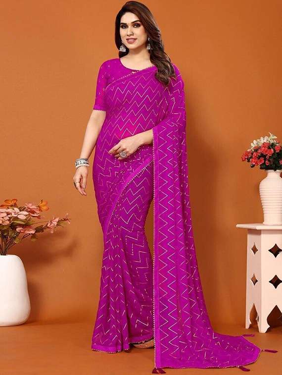 women printed casual wear saree with blouse - 22243515 -  Standard Image - 1