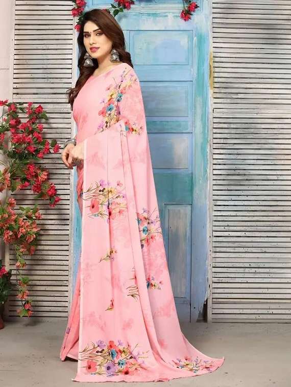 women pack of 2 printed combo saree with blouse - 22243572 -  Standard Image - 1