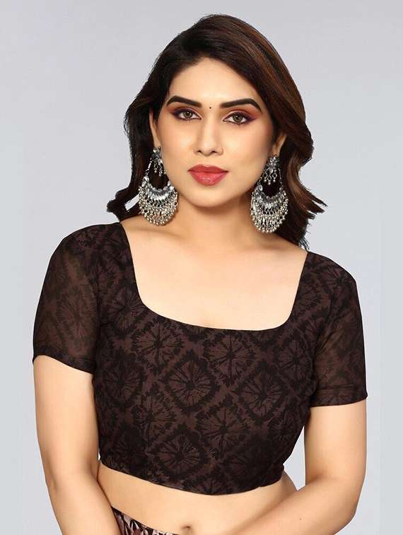 women printed casual wear saree with blouse - 22243578 -  Standard Image - 4