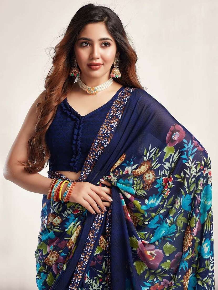 women pack of 2 printed combo saree with blouse - 22243580 -  Standard Image - 4