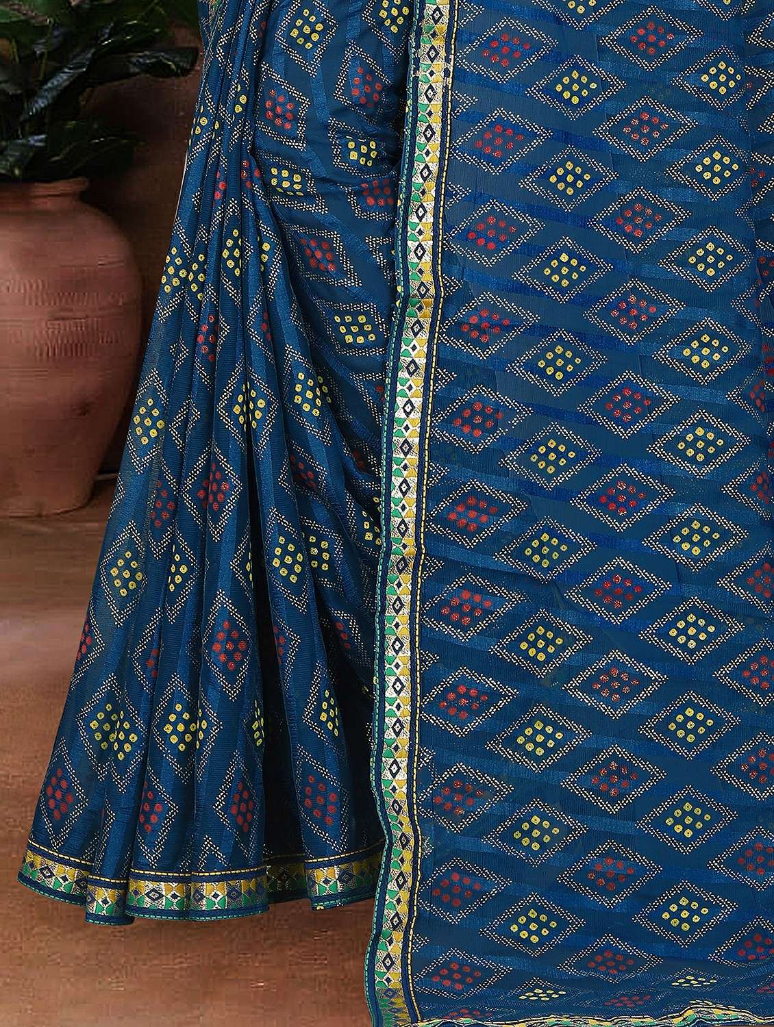 women bandhani printed saree - 22243594 -  Standard Image - 4