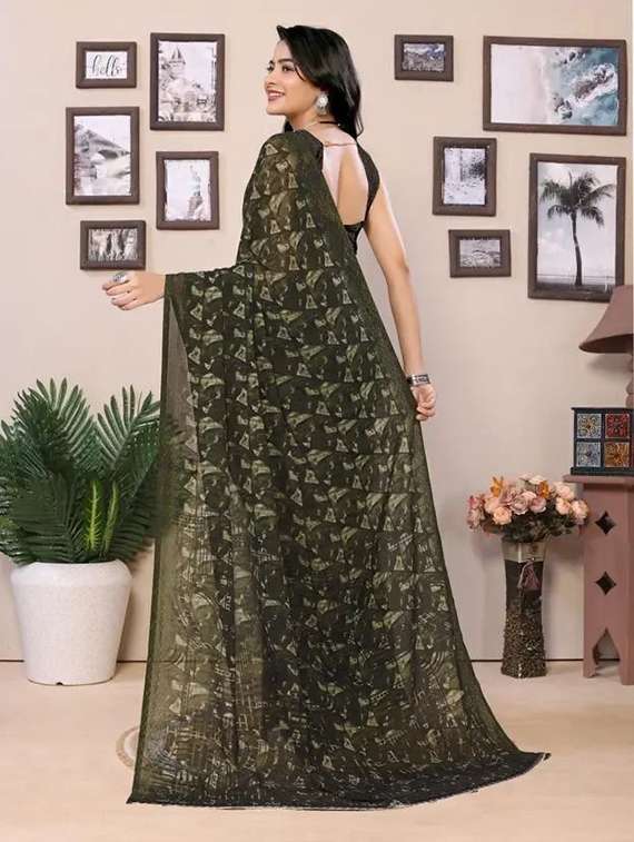 women printed casual wear saree - 22243614 -  Standard Image - 4