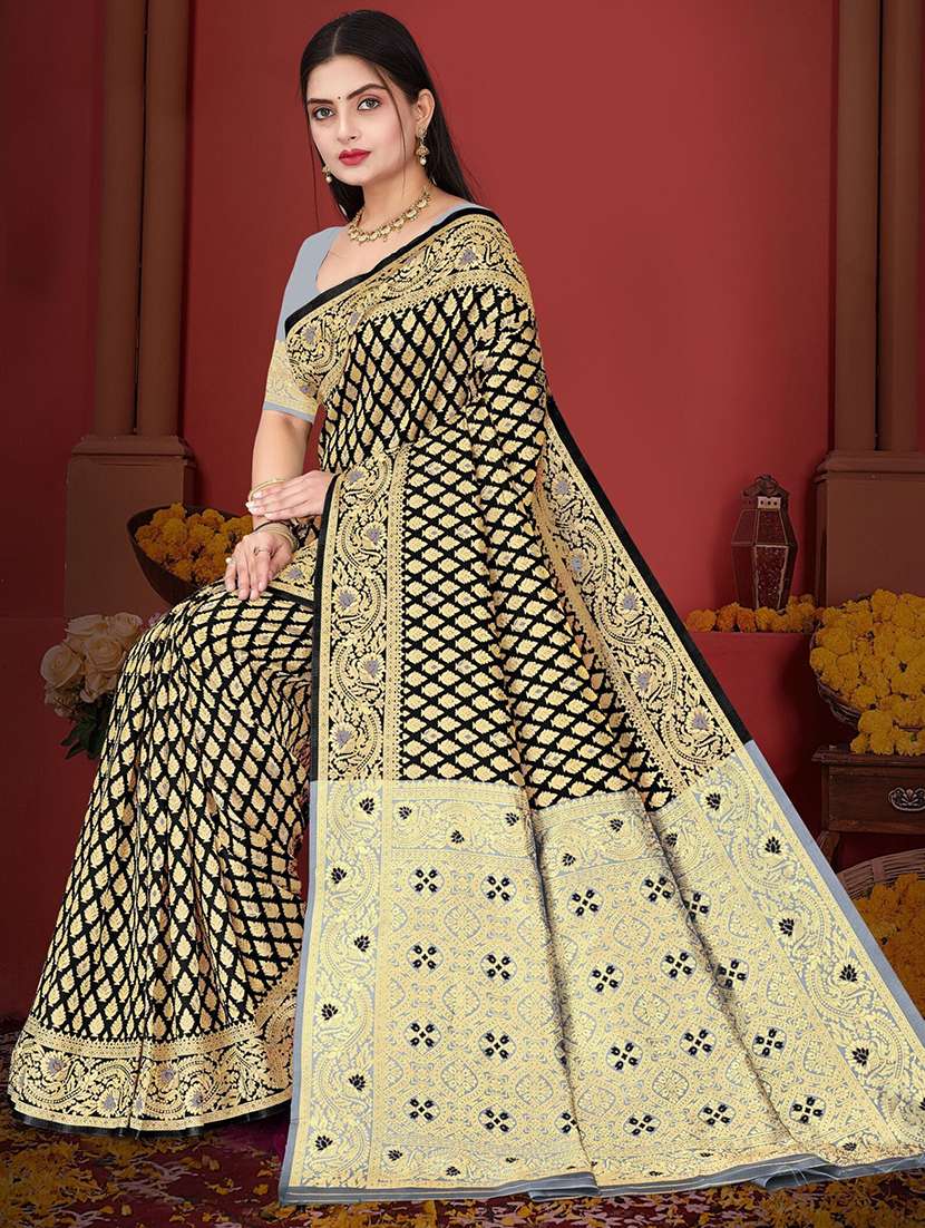 women self design banarasi saree with blouse - 22243623 -  Standard Image - 1