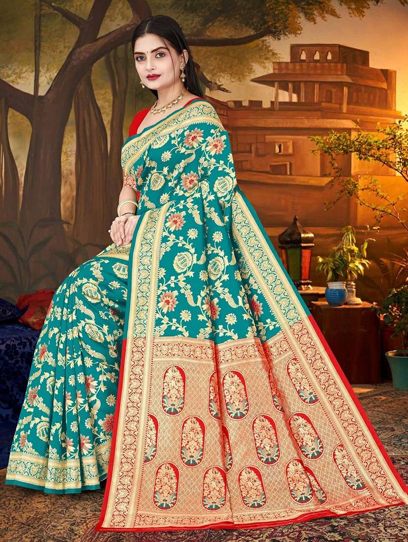 women self design banarasi saree with blouse - 22243643 -  Standard Image - 1
