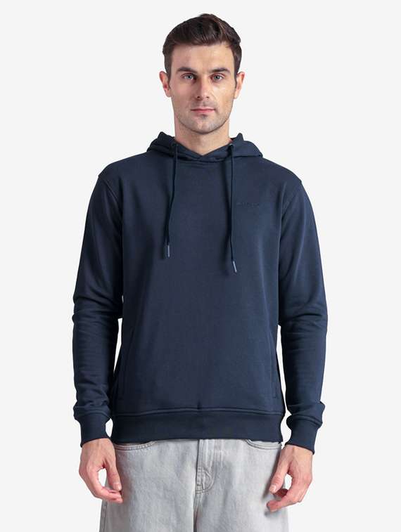 men solid long sleeve regular fit sweatshirt