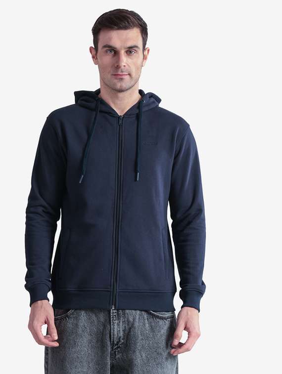 men solid long sleeve regular fit sweatshirt