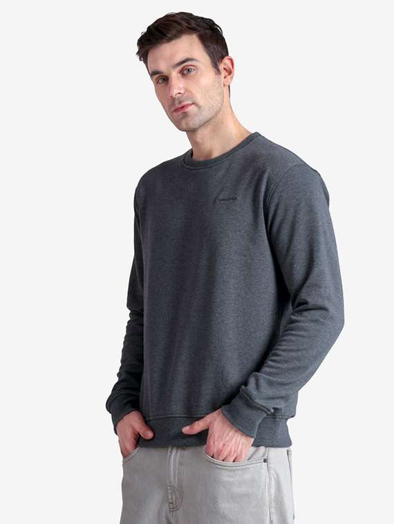 men solid long sleeve regular fit sweatshirt - 22243972 -  Standard Image - 1