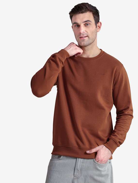 men solid long sleeve regular fit sweatshirt - 22243978 -  Standard Image - 1