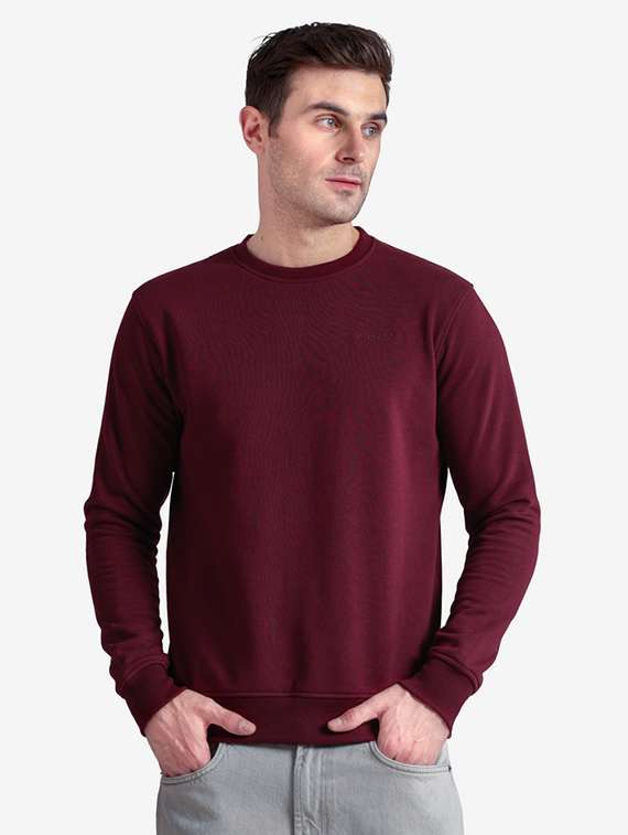 men solid long sleeve regular fit sweatshirt - 22243980 -  Standard Image - 1