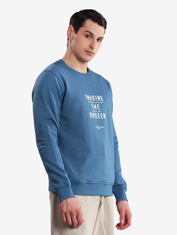 men typographic long sleeve regular fit sweatshirt - 22243982 -  Standard Image - 1