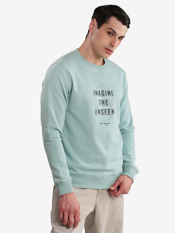 men typographic long sleeve regular fit sweatshirt - 22243984 -  Standard Image - 1