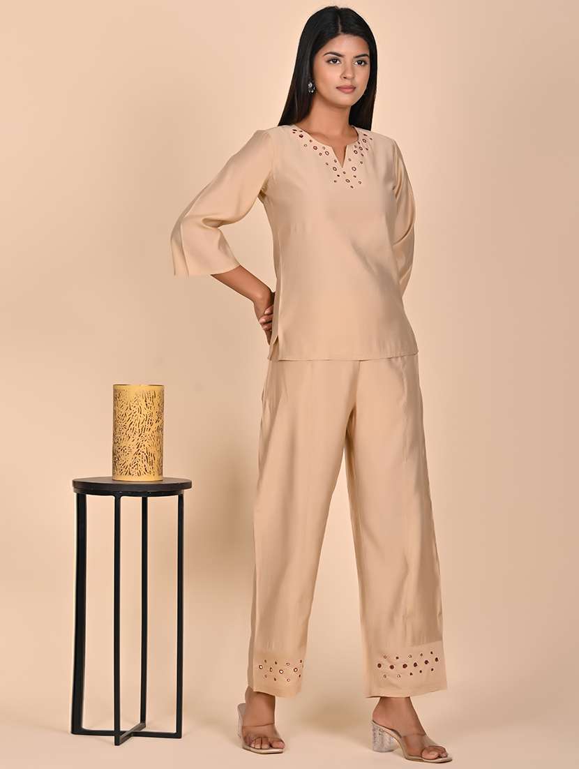 women embellished top and trouser co-ord set - 22244030 -  Standard Image - 1