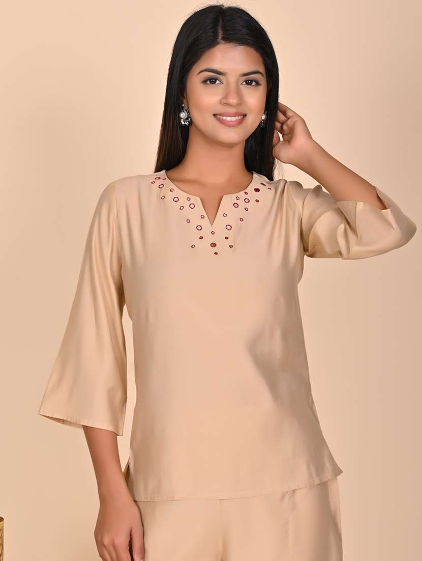 women embellished top and trouser co-ord set - 22244030 -  Standard Image - 4