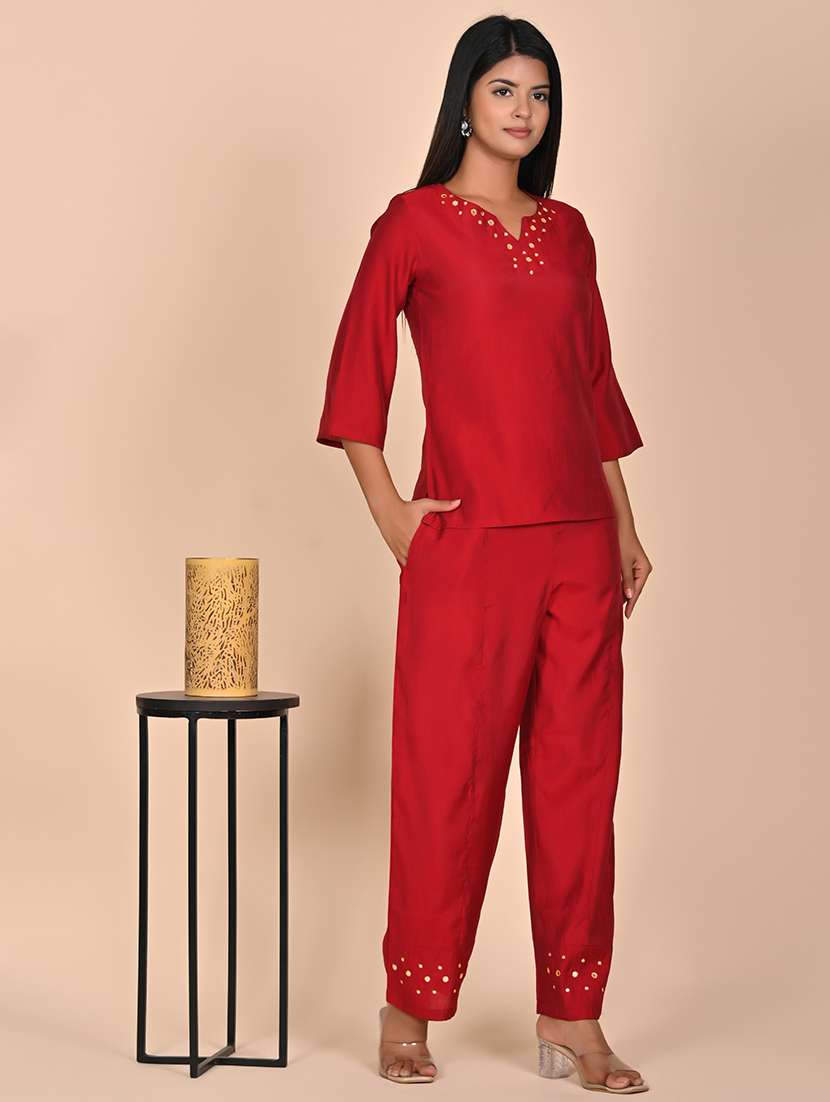 women embellished top and trouser co-ord set - 22244031 -  Standard Image - 1