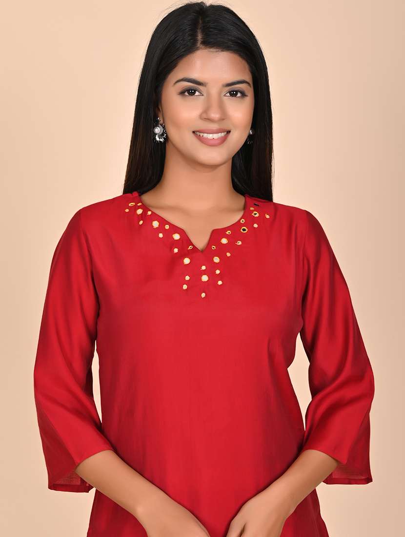 women embellished top and trouser co-ord set - 22244031 -  Standard Image - 4