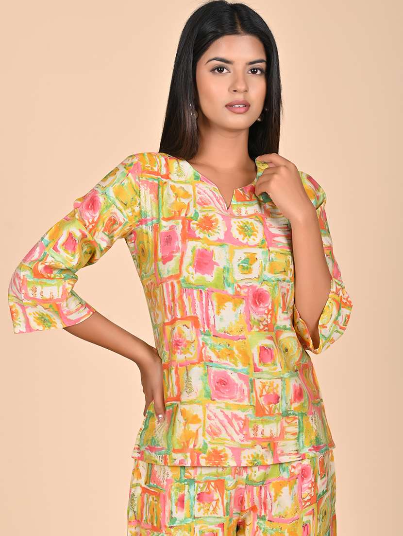 women printed top and trouser co-ord set - 22244032 -  Standard Image - 4