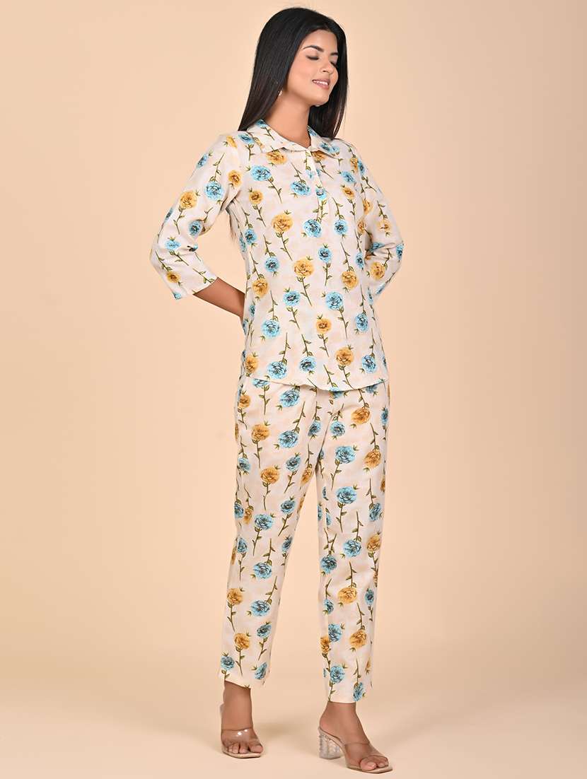 women printed top and trouser co-ord set - 22244035 -  Standard Image - 1