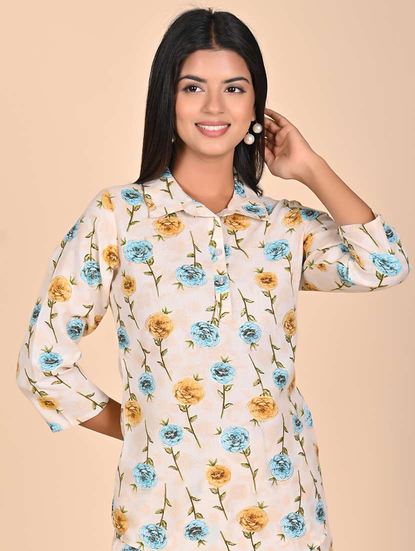 women printed top and trouser co-ord set - 22244035 -  Standard Image - 4