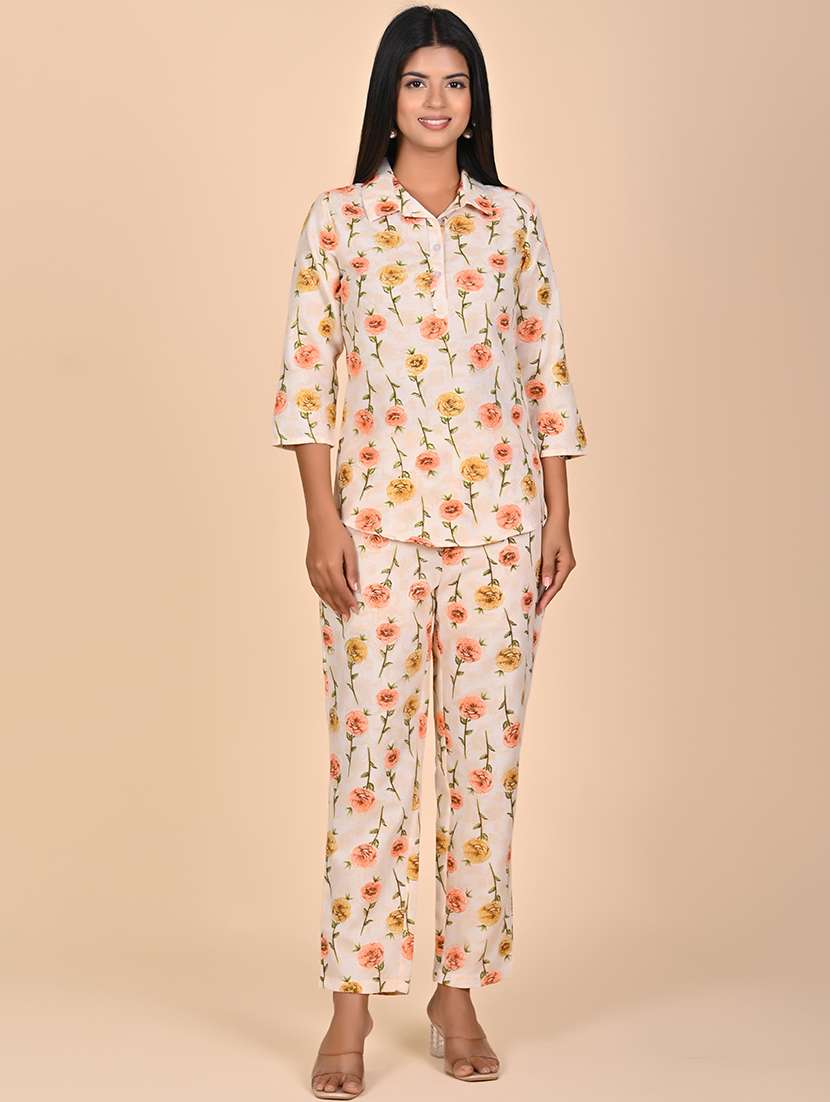 women printed top and trouser co-ord set - 22244036 -  Standard Image - 1