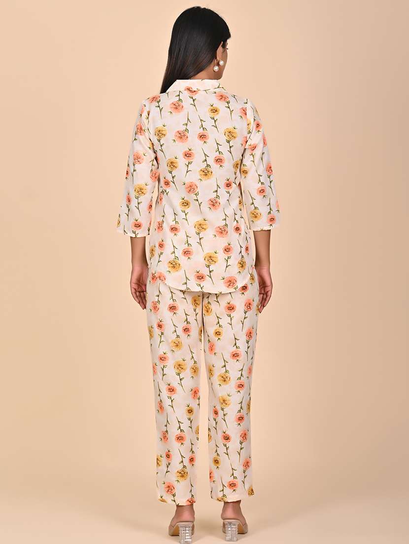 women printed top and trouser co-ord set - 22244036 -  Standard Image - 4