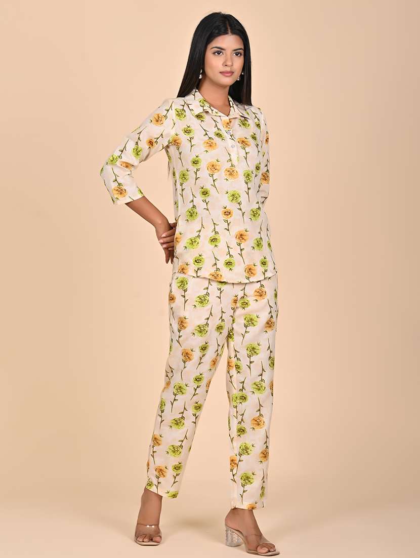 women printed top and trouser co-ord set - 22244037 -  Standard Image - 1