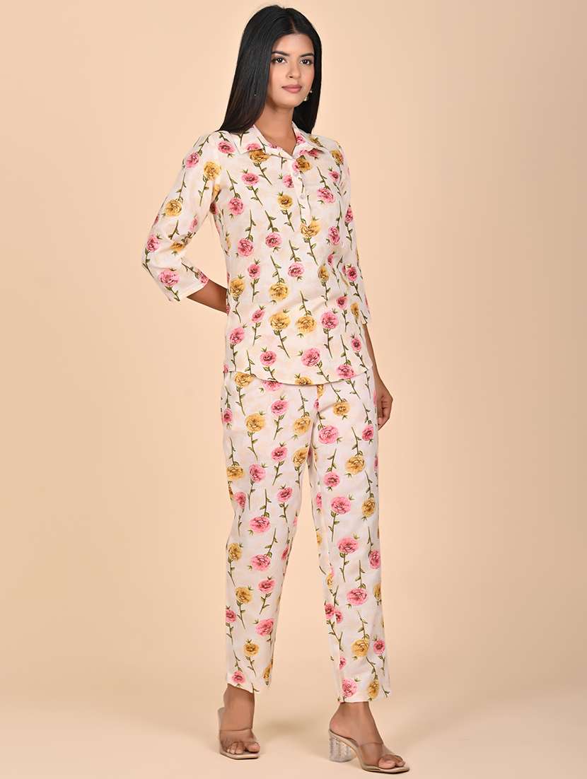 women printed top and trouser co-ord set - 22244038 -  Standard Image - 1