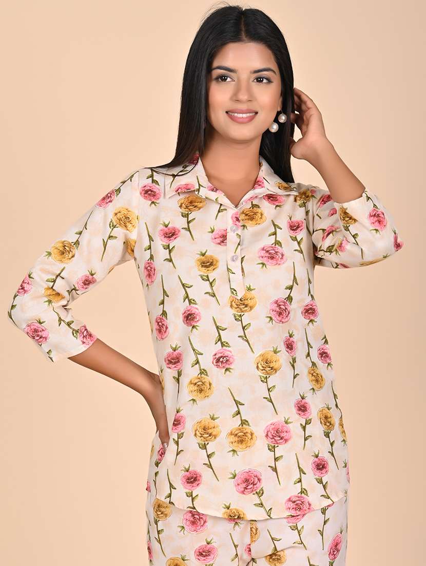 women printed top and trouser co-ord set - 22244038 -  Standard Image - 4