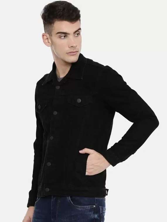 men solid long sleeve denim jacket - 22244082 -  Standard Image - 1