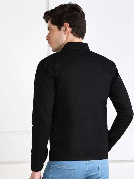 men solid long sleeve denim jacket - 22244083 -  Standard Image - 1