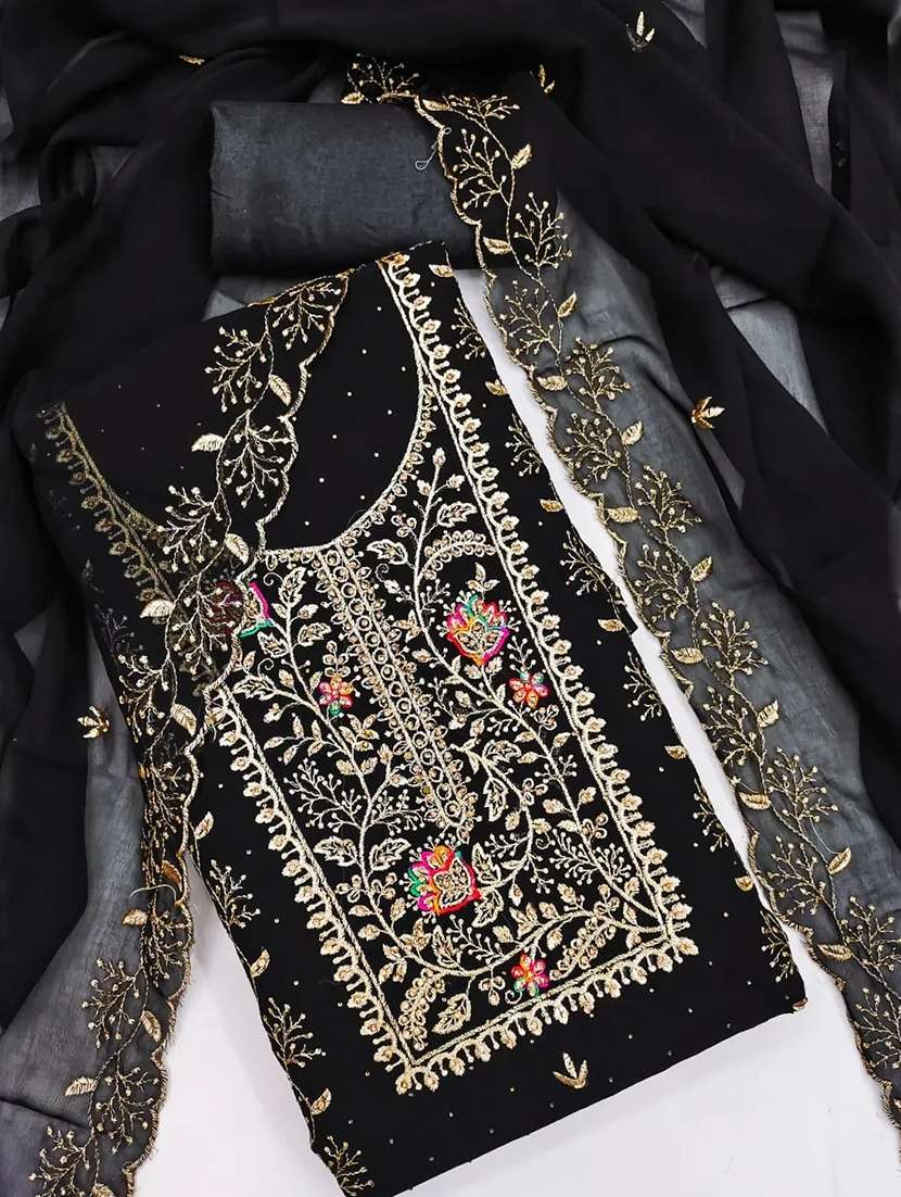 women solid with work unstitched suit set - 22244147 -  Standard Image - 1