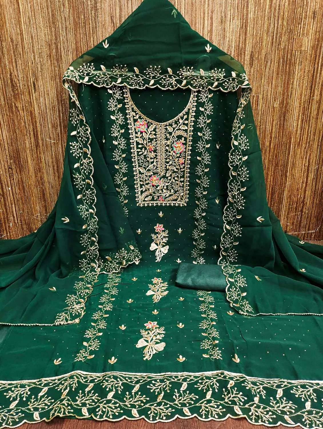 women solid with work unstitched suit set - 22244148 -  Standard Image - 1