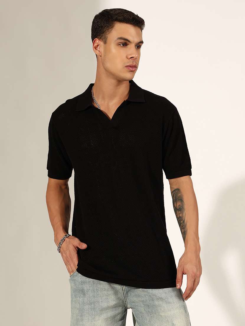 men solid short sleeve polo t-shirt - 22244224 -  Standard Image - 1
