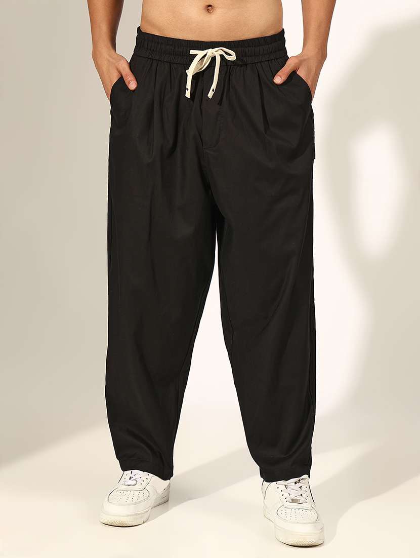 men solid mid rise relaxed fit chinos - 22244233 -  Standard Image - 1