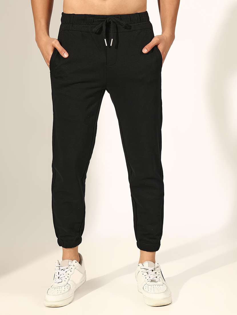men solid mid rise jogger - 22244253 -  Standard Image - 1