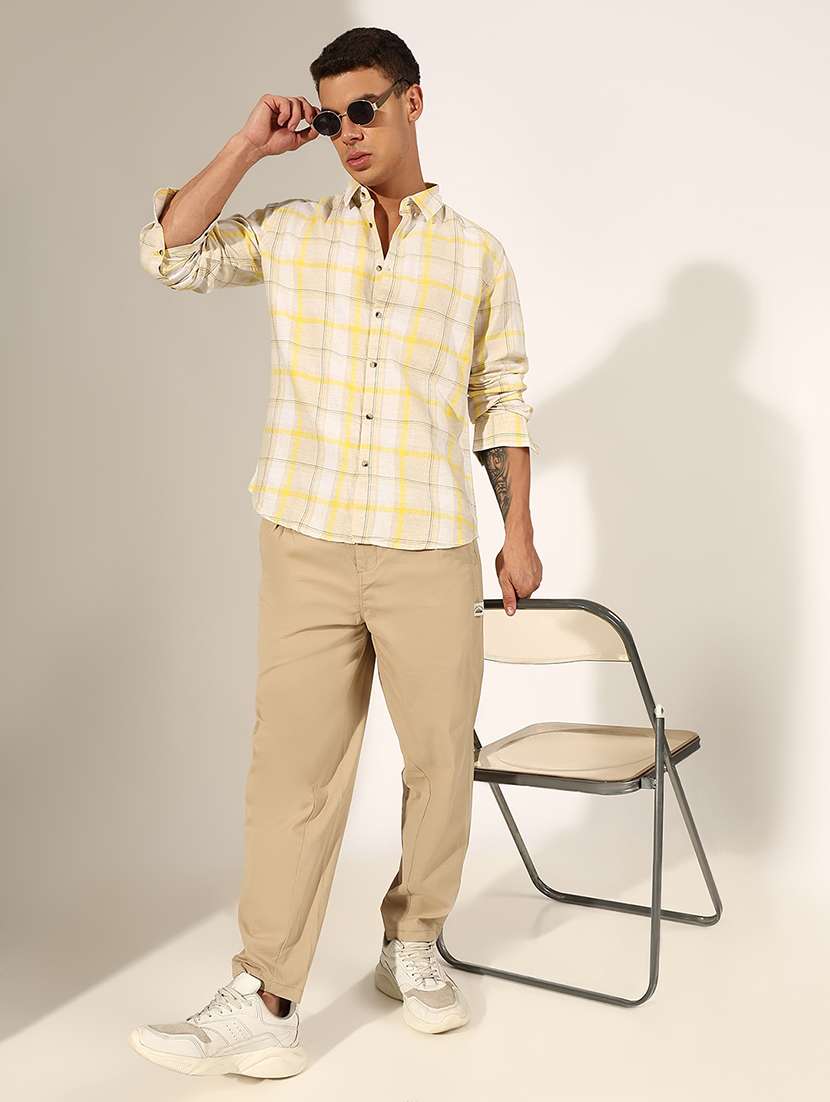 men checkered long sleeve regualr fit casual shirt - 22244269 -  Standard Image - 4