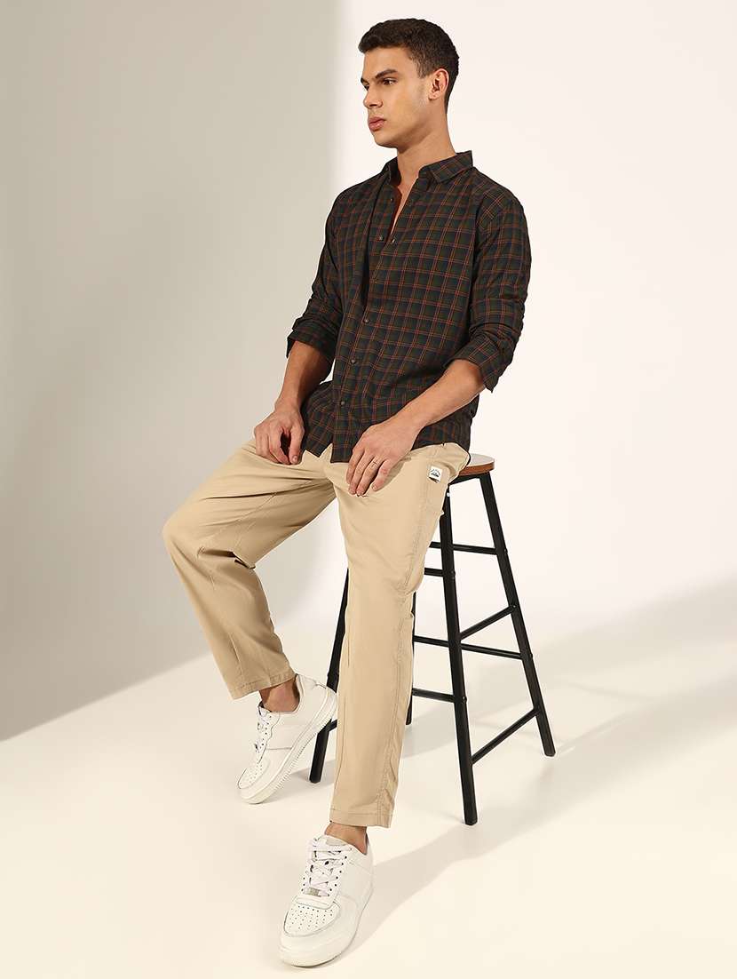 men checkered long sleeve regualr fit casual shirt - 22244272 -  Standard Image - 4