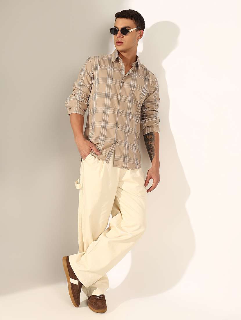 men checkered long sleeve regualr fit casual shirt - 22244274 -  Standard Image - 4